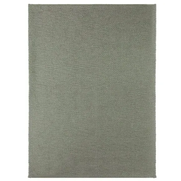 Textured Weave Rug - Green, Wool