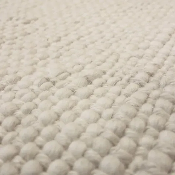 Textured Weave Rug - Ivory, Wool