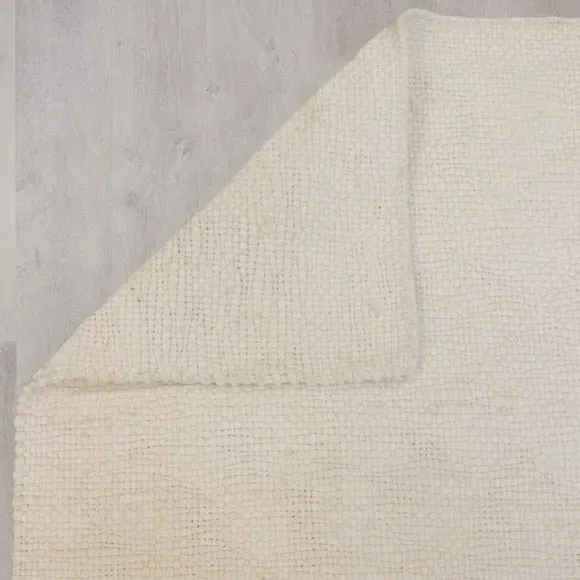 Textured Weave Rug - Ivory, Wool