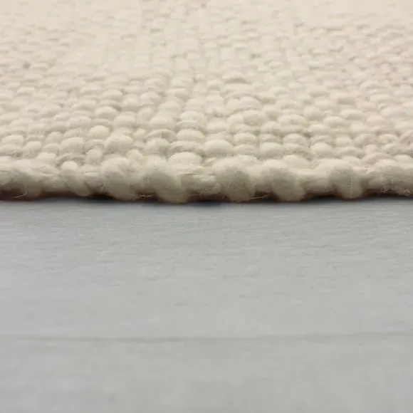 Textured Weave Rug - Ivory, Wool