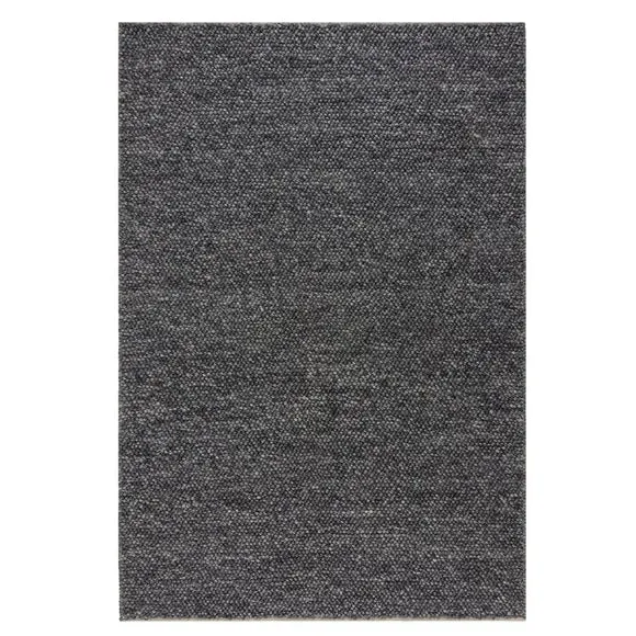 Textured Wool Rug - Grey, Wool Blend