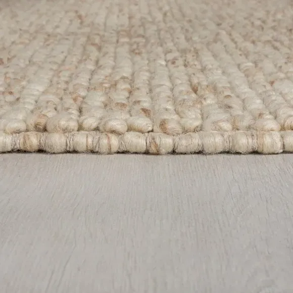 Textured Wool Rug - Natural
