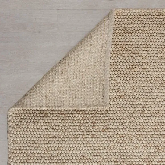 Textured Wool Rug - Natural