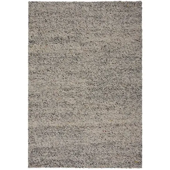 Textured Wool Rug - Pebble Monochrome