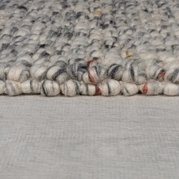 Textured Wool Rug - Pebble Monochrome