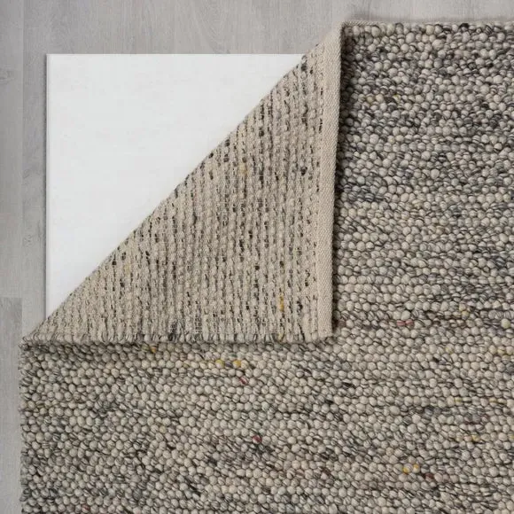 Textured Wool Rug - Pebble Monochrome
