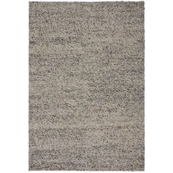 Textured Wool Rug - Pebble Monochrome