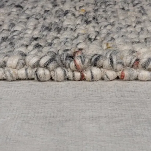 Textured Wool Rug - Pebble Monochrome