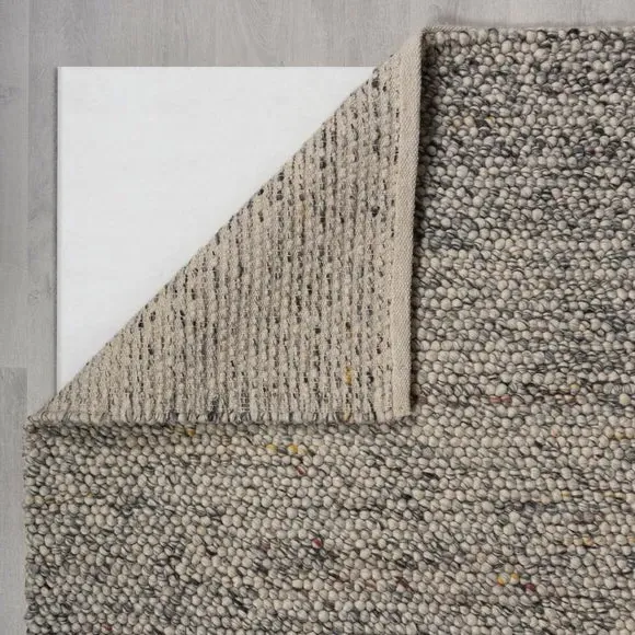 Textured Wool Rug - Pebble Monochrome
