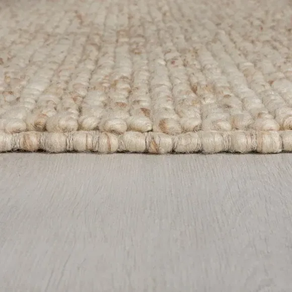 Textured Wool Rug - Pebble Natural