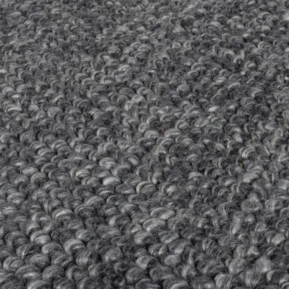 Textured Wool Runner - Grey, Wool Blend