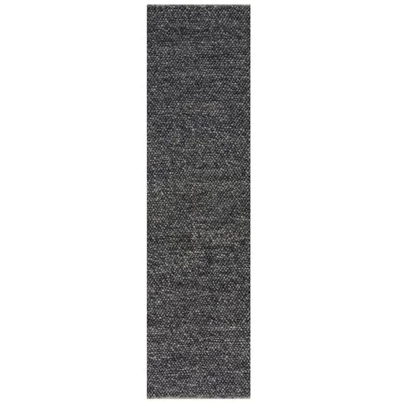 Textured Wool Runner - Grey, Wool Blend