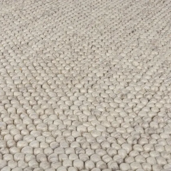 Textured Wool Runner - Natural, Wool Blend