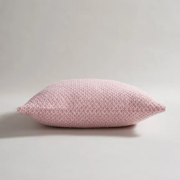 Textured Woven Cushion - Blush, Cotton Blend