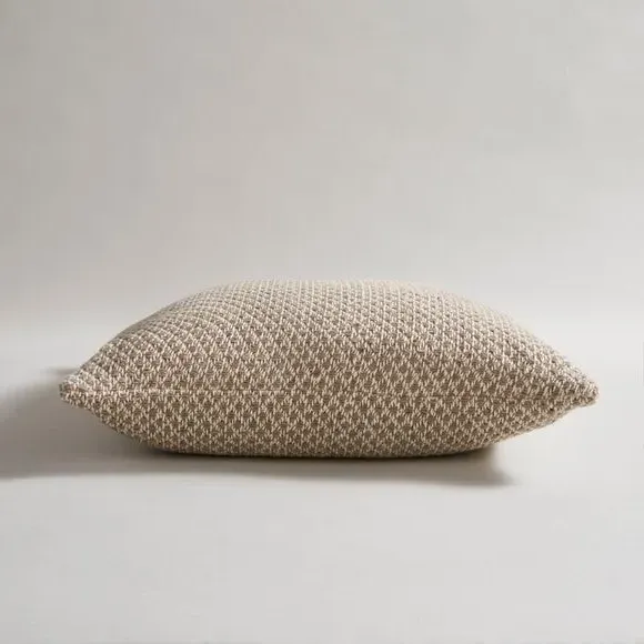Textured Woven Cushion - Pebble, Cotton Blend