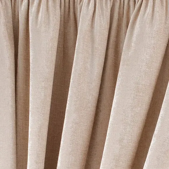 Thermal Door Curtain Pencil Pleat - Cream, Chenille