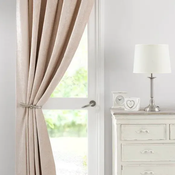 Thermal Door Curtain Pencil Pleat - Cream, Chenille image