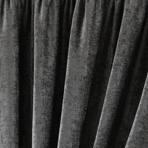 Thermal Door Curtain Pencil Pleat - Grey, Chenille