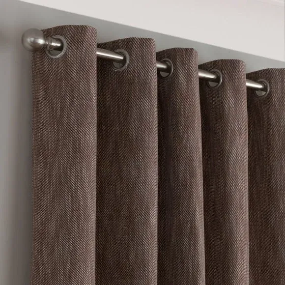Thermal Door Curtain with Eyelets - Chestnut