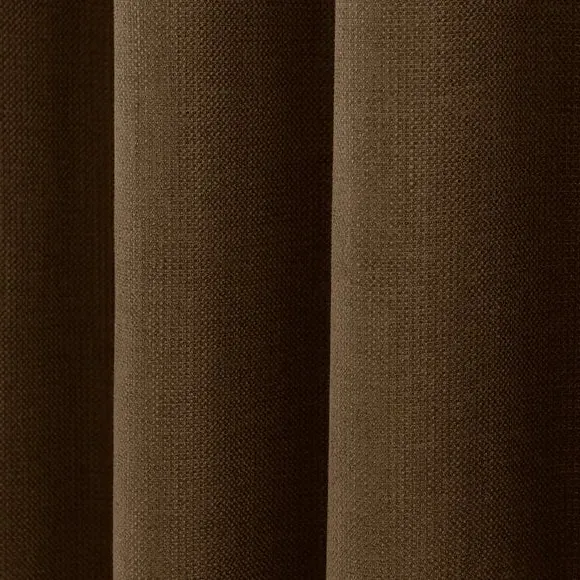 Thermal Eyelet Curtains - Chestnut, Chenille