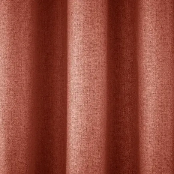Thermal Eyelet Curtains - Coral, Matt Fabric