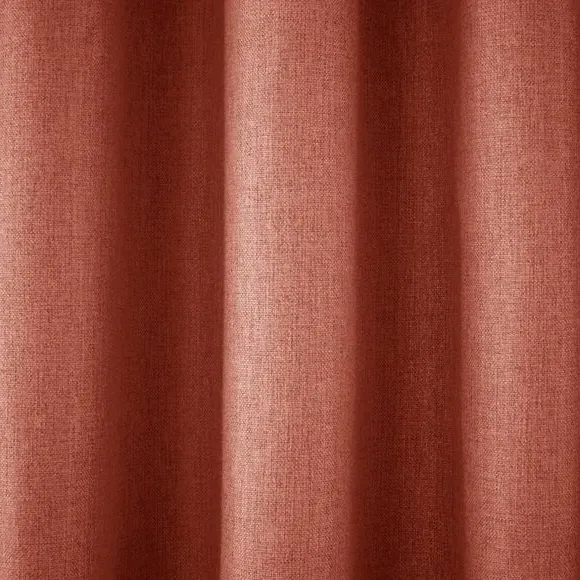 Thermal Eyelet Curtains - Coral, Matt Fabric