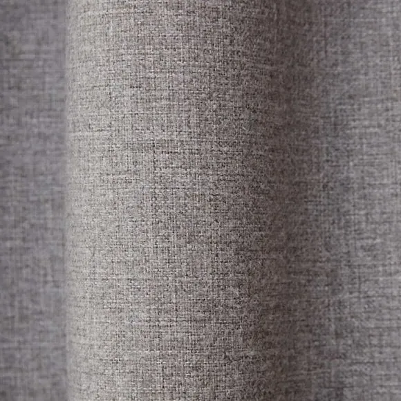 Thermal Eyelet Curtains - Grey, Matt Fabric