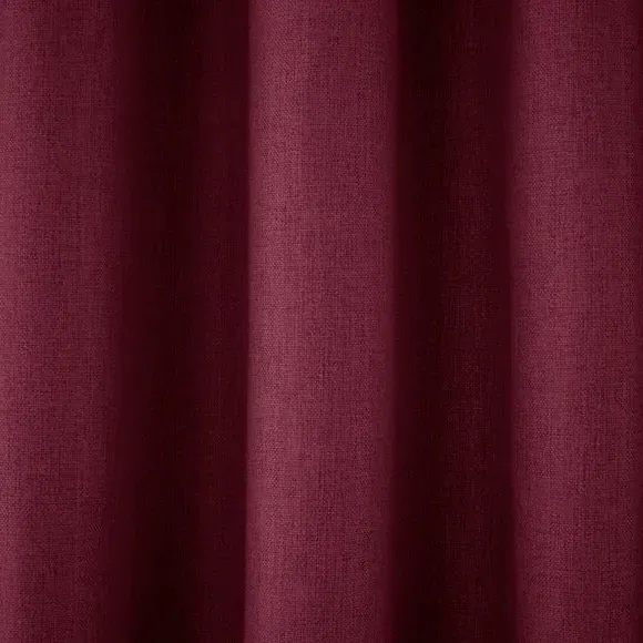 Thermal Eyelet Curtains - Magenta, Matt Fabric