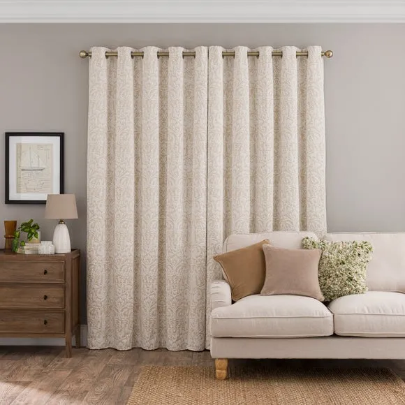 Thermal Eyelet Curtains - Natural, Chenille