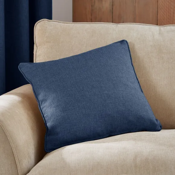 Thermal Eyelet Curtains - Navy, Matt Fabric