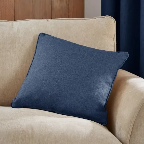 Thermal Eyelet Curtains - Navy, Matt Fabric