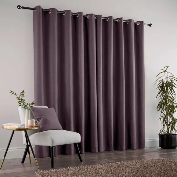 Thermal Eyelet Curtains - Thistle, Matt Fabric