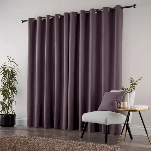 Thermal Eyelet Curtains - Thistle, Matt Fabric