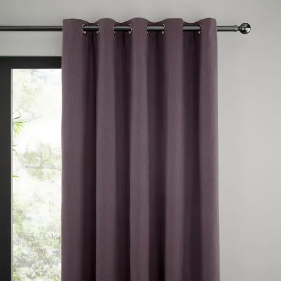 Thermal Eyelet Curtains - Thistle, Matt Fabric