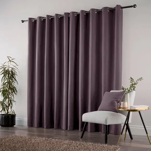 Thermal Eyelet Curtains - Thistle, Matt Fabric