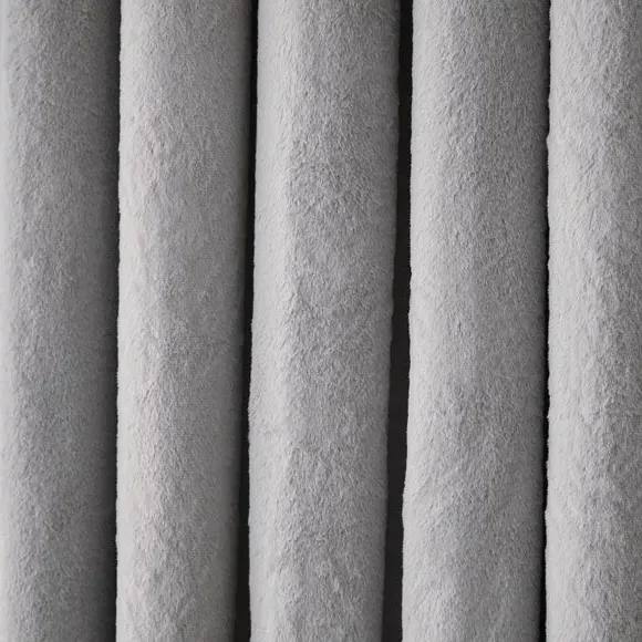 Thermal Eyelet Curtains with Lining - Silver