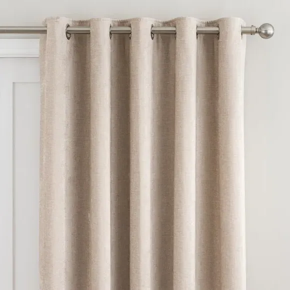Thermal Eyelet Door Curtain - Cream, Chenille