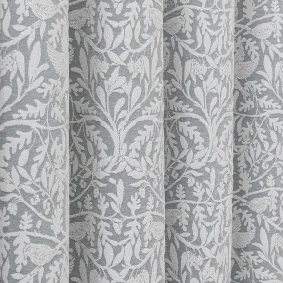 Thermal Eyelet Door Curtain - Grey, Chenille