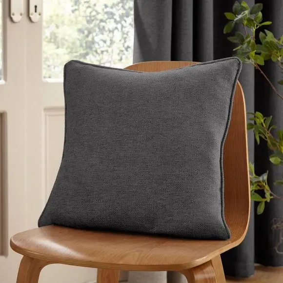 Thermal Lined Cushion - Charcoal, Chenille