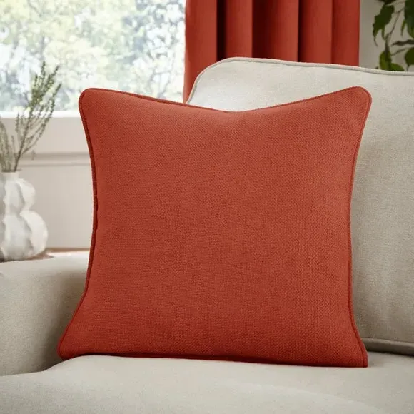 Thermal Lined Cushion - Orange Umber, Chenille