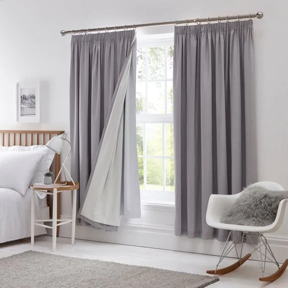Thermal Pencil Pleat Curtain Linings - Ivory