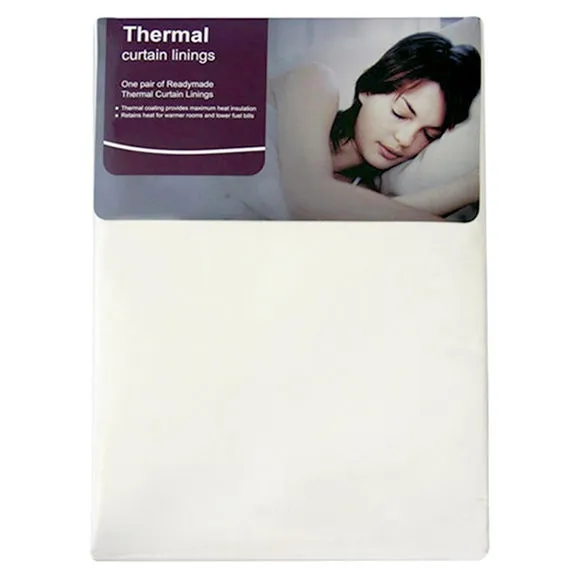 Thermal Pencil Pleat Curtain Linings - Ivory