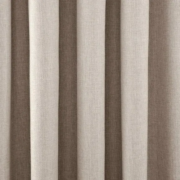 Thermal Pencil Pleat Curtains - Natural, Fabric