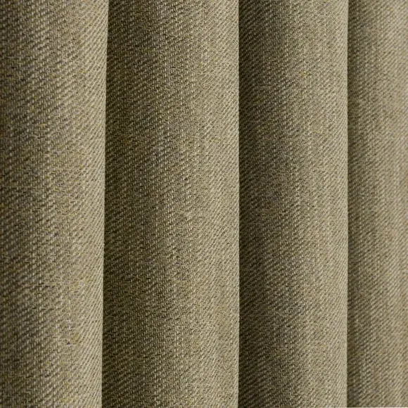 Thermal Pencil Pleat Curtains - Pistachio, Twill