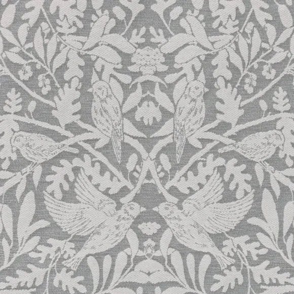 Thermal Roman Blind with Bird Design - Grey, Chenille