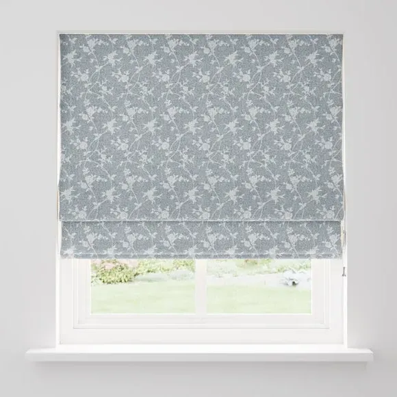 Thermal Roman Blind with Herringbone - Denim