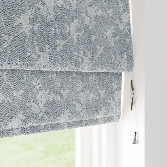 Thermal Roman Blind with Herringbone - Denim