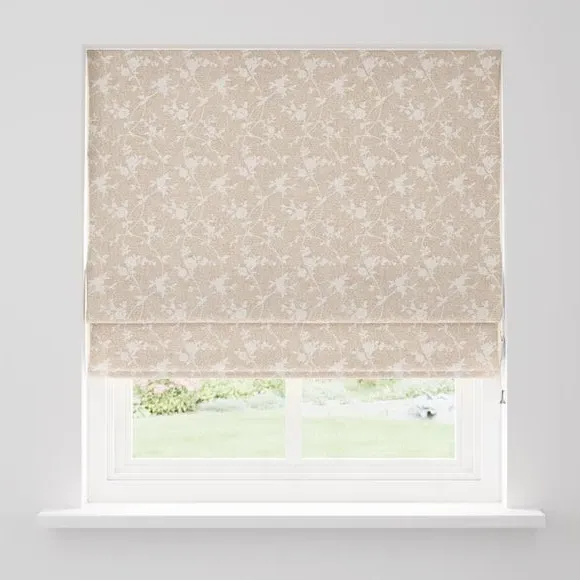 Thermal Roman Blind with Herringbone - Natural