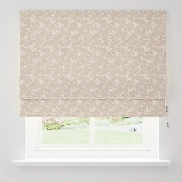 Thermal Roman Blind with Herringbone - Natural