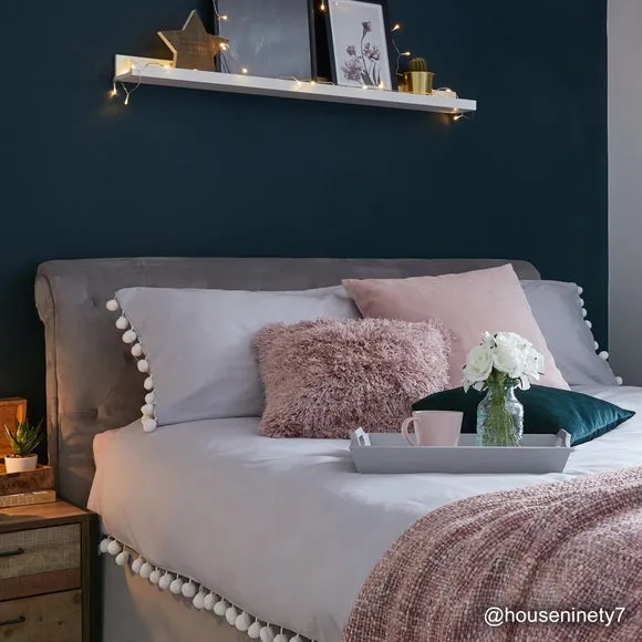 Throw Blanket with Tassels - Blush, Woven